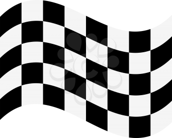Checkered Flag vector illustration on whie background. Start and finish flag