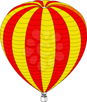 Air balloon on a white background. Vector illustration on white