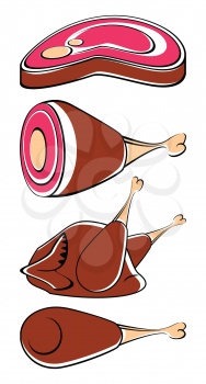 Royalty Free Clipart Image of Meat