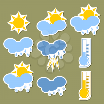 Weather forecast stickers