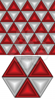 White and red triangles