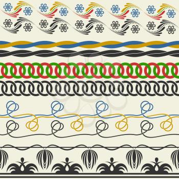 Royalty Free Clipart Image of a Background With Patterns