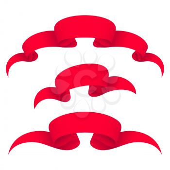 Royalty Free Clipart Image of Red Banners