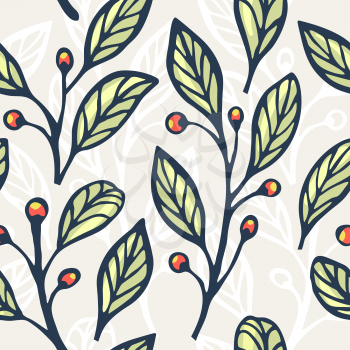 Floral seamless background. Use for fabric design, pattern fills and decorating greeting cards or invitations