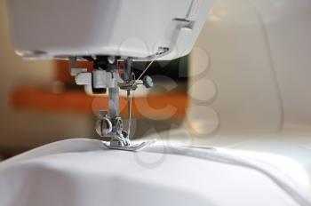 Sewing machine and fabric prepared for sewing