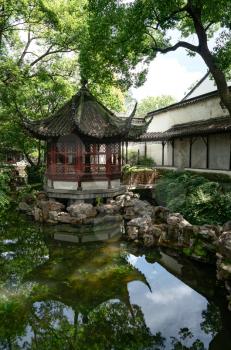 Ancient traditional garden, Suzhou garden, in China. Photo in Suzhou, China.