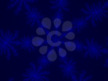 Blue abstract fractal illustration useful as a background