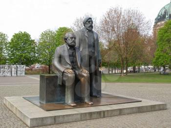 Marx and Engels statue in Marx-Engels-Forum, Alexanderplatz, Berlin