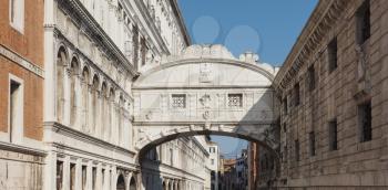 Ponte dei Sospiri (meaning Bridge of Sighs) of Venice, Italy