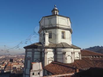Church of Santa Maria al Monte aka Monte Dei Cappuccini (meaning Mount of Capuchin Friars) in Turin, Italy
