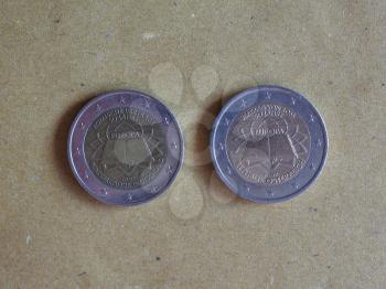 Roemische Vertraege aka Vertrag von Rom (translation: Roman Treaty) German and Austrian Euro coins