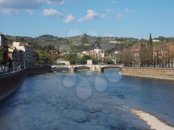 View of River Adige of Verona, Italy