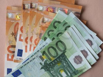 50 and 100 Euro banknotes money (EUR), currency of European Union