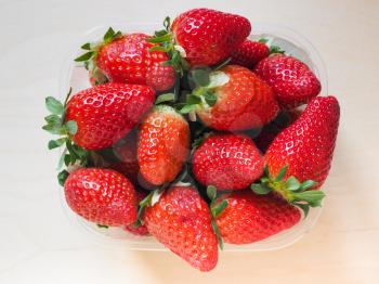 basket of strawberries (Fragaria x ananassa) fruits vegetarian food