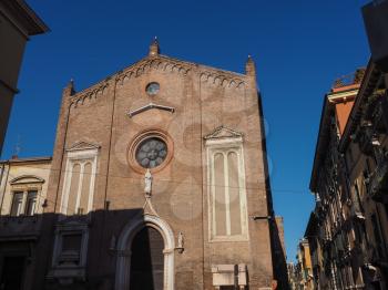 Santa Eufemia church facade in Verona, Italy