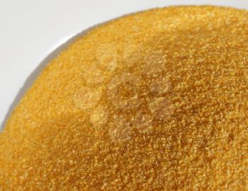 cornmeal flour for polenta, traditional Northern Italy dish to be served as a hot porridge