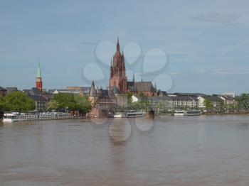View of the city of Frankfurt am Main from the River Main