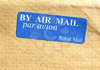 Postage letter envelope for air mail shipping