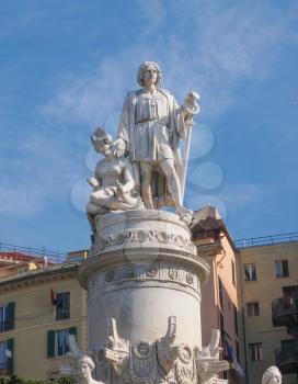 Monument to Christopher Columbus in Genoa Italy