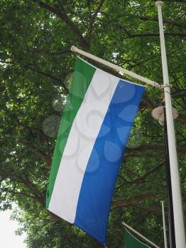 the Sierra Leonean national flag of Sierra Leone, Africa