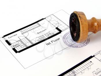 Technical architectural CAD drawing picture
