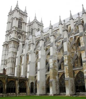 The gothic Westminster Abbey church in London, UK