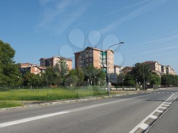 View of the city of Settimo Torinese skyline