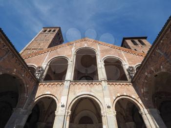 Basilica of Sant Ambrogio church in Milan, Italy