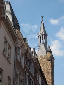 Turm der Alte Pfalzanlage (meaning Tower of the Old Palatinate) in Aachen, Germany