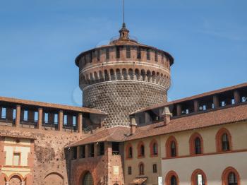 Castello Sforzesco (Sforza Castle) in Milan Italy