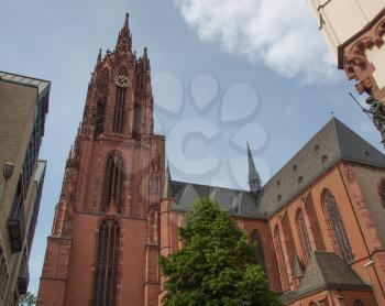 Frankfurter Dom Cathedral in Roemerberg Frankfurt am Main Germany