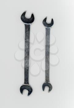 wrench aka spanner tool used to turn rotary fasteners such as nuts and bolts