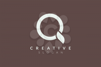 Minimalist magnifying logo and icon design.