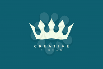 Crown logo design. Minimalist and modern vector illustration design suitable for business or brand.