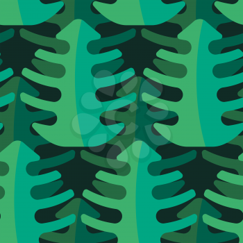 tropical leaf seamless pattern. jungle tropical ornament. Abstract green background for fabric