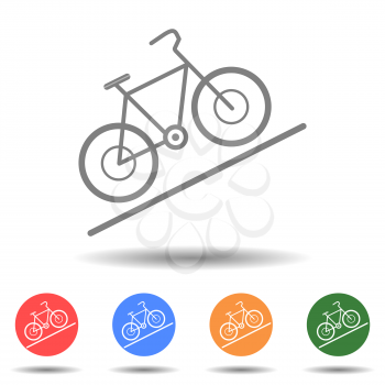 Bicycle for the off-road icon vector logo isolated on background