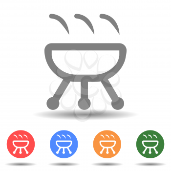 Barbecue vector icon in linear style