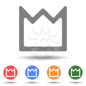 Crown king vector icon isolated