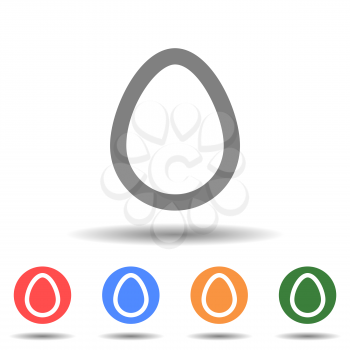 Egg vector icon in simple style