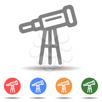 Telescope vector icon, science concept