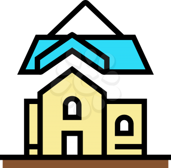 roof installation color icon vector. roof installation sign. isolated symbol illustration