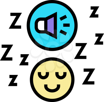 music for sleep color icon vector. music for sleep sign. isolated symbol illustration