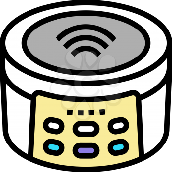 wireless music speaker color icon vector. wireless music speaker sign. isolated symbol illustration