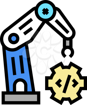 robotics arm technology color icon vector. robotics arm technology sign. isolated symbol illustration