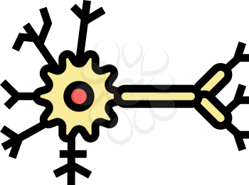 biological model neural network color icon vector. biological model neural network sign. isolated symbol illustration