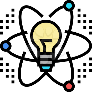 idea and realization neural network color icon vector. idea and realization neural network sign. isolated symbol illustration