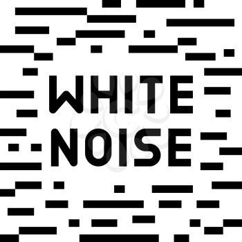 white noise line icon vector. white noise sign. isolated contour symbol black illustration