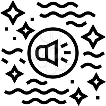 futuristic music line icon vector. futuristic music sign. isolated contour symbol black illustration