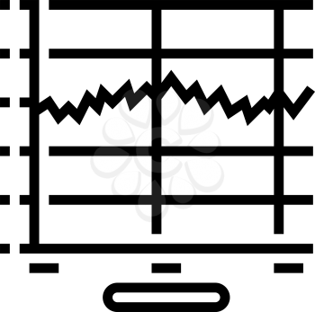 graphic sound vibration line icon vector. graphic sound vibration sign. isolated contour symbol black illustration