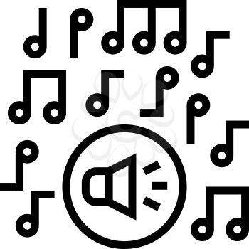 classical music melody line icon vector. classical music melody sign. isolated contour symbol black illustration